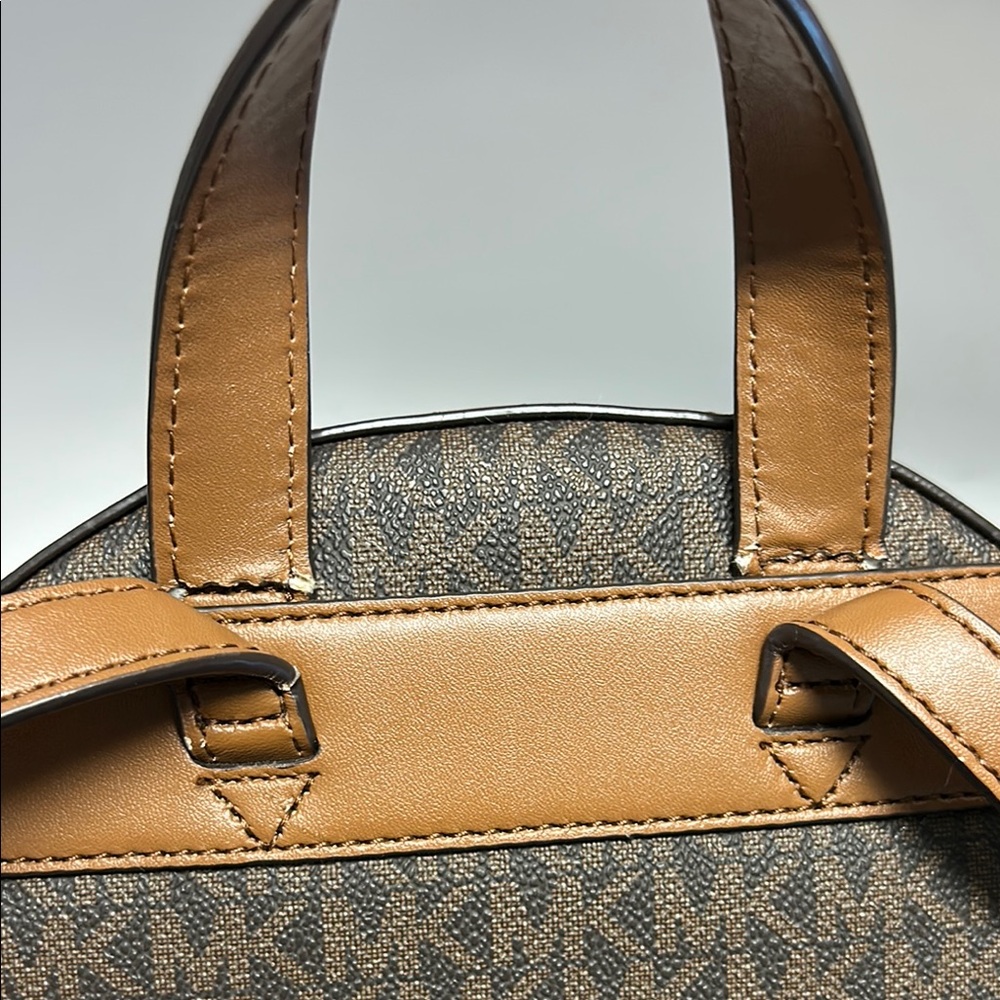Michael Kors Brown Monogram Backpack with Gold Hardware - Picture 9 of 16